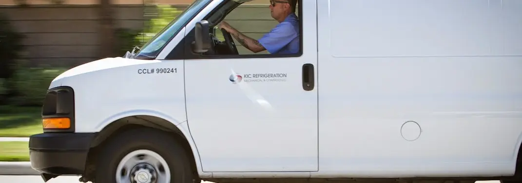 KIC Refrigeration service vehicle serving Millbrae area